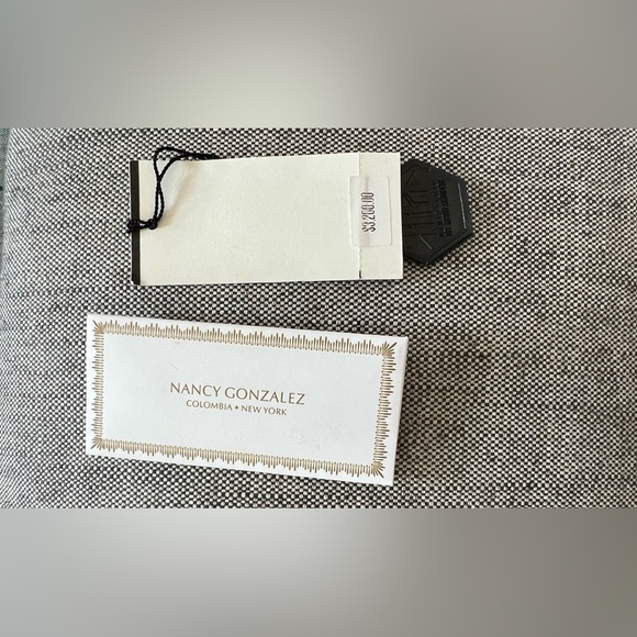 Nancy Gonzalez Authentic NEW REAL Crocodile Backpack, medium, dark gray - Picture 5 of 11